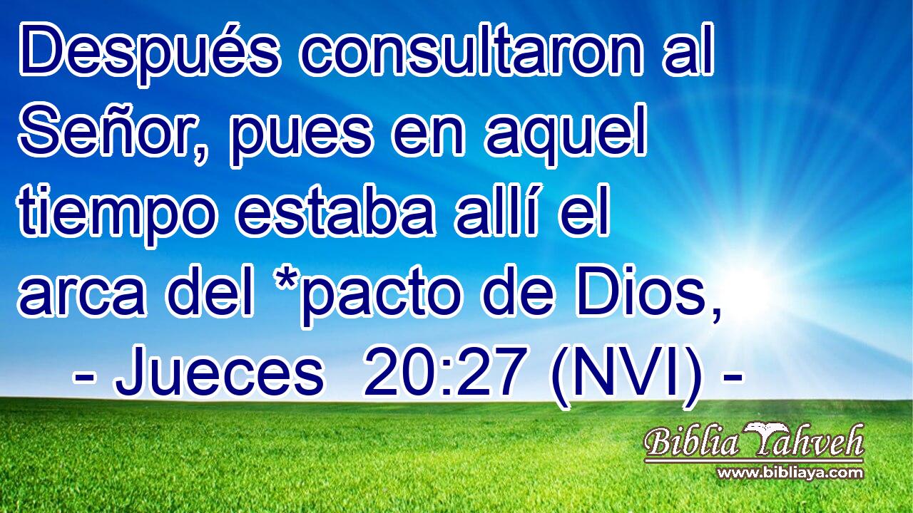  Después consultaron al Señor, pues en aquel tiempo estaba allí el arca del *pacto de Dios, 