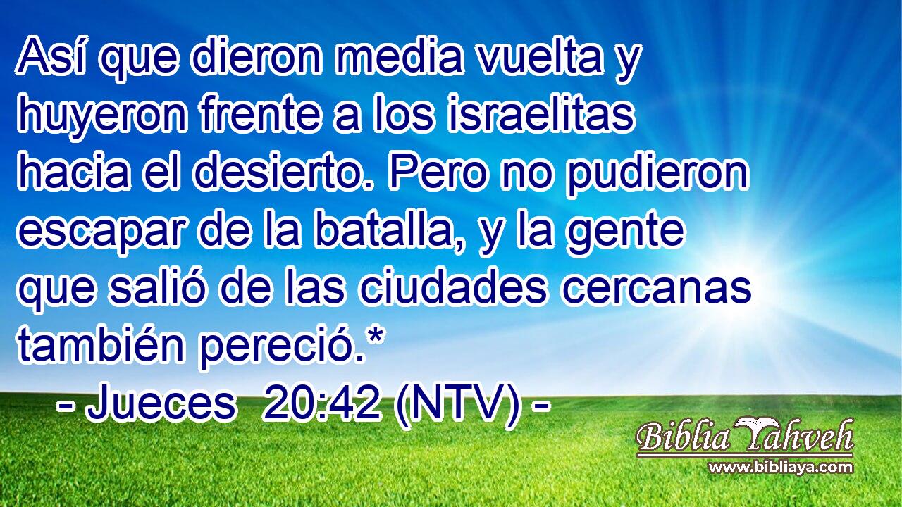 Así que dieron media vuelta y huyeron frente a los israelitas hacia el desierto. Pero no pudieron escapar de la batalla, y la gente que salió de las ciudades cercanas también pereció.*