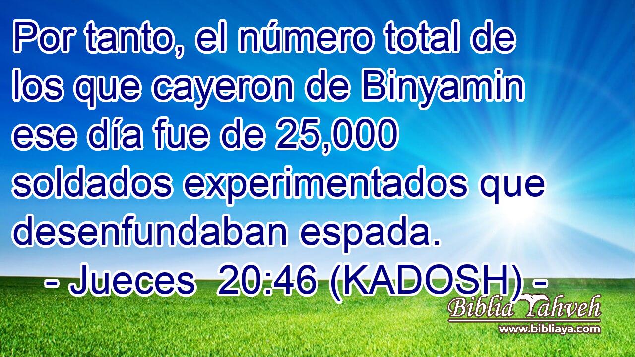 Por tanto, el número total de los que cayeron de Binyamin ese día fue de 25,000 soldados experimentados que desenfundaban espada. 
