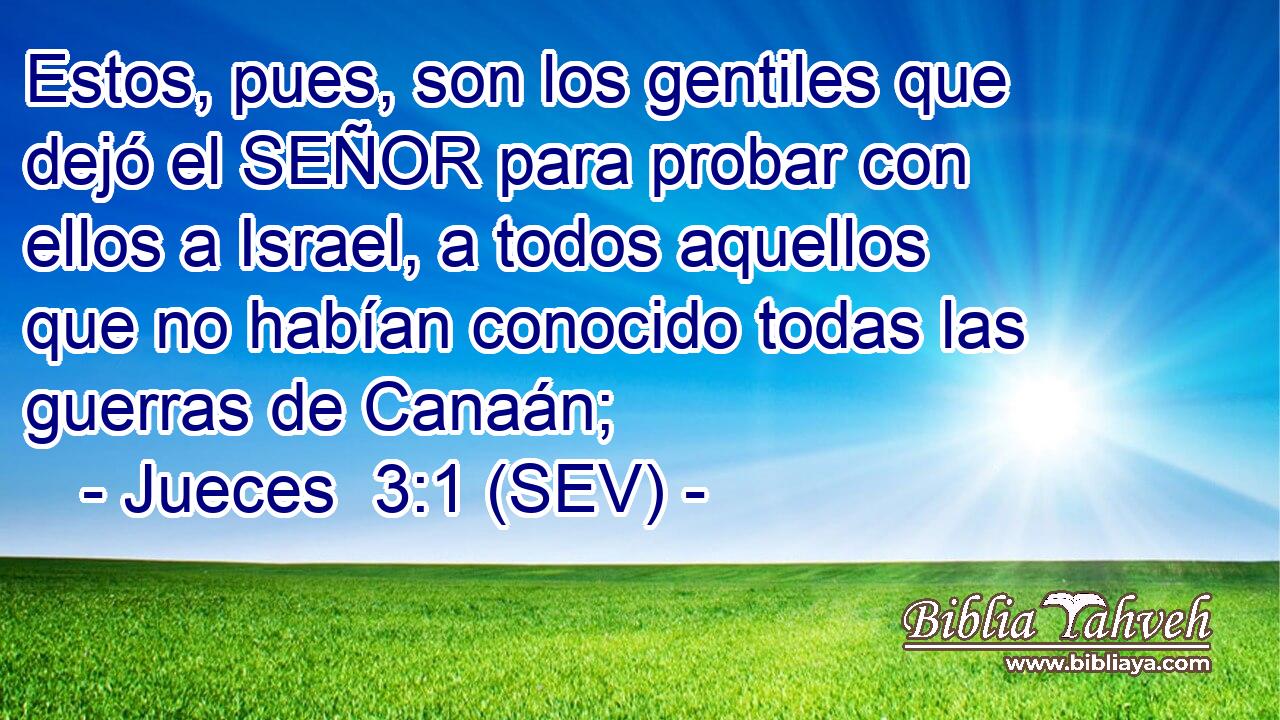 Estos, pues, son los gentiles que dejó el SEÑOR para probar con ellos a Israel, a todos aquellos que no habían conocido todas las guerras de Canaán;