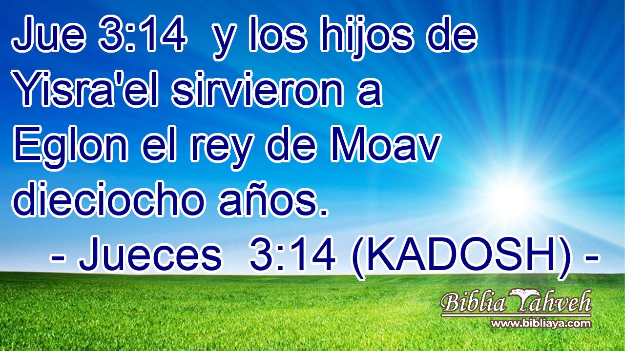  y los hijos de Yisra'el sirvieron a Eglon el rey de Moav dieciocho años. 
