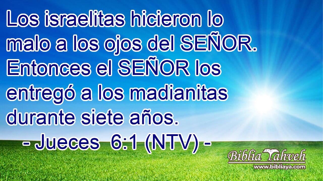 Los israelitas hicieron lo malo a los ojos del SEÑOR. Entonces el SEÑOR los entregó a los madianitas durante siete años.