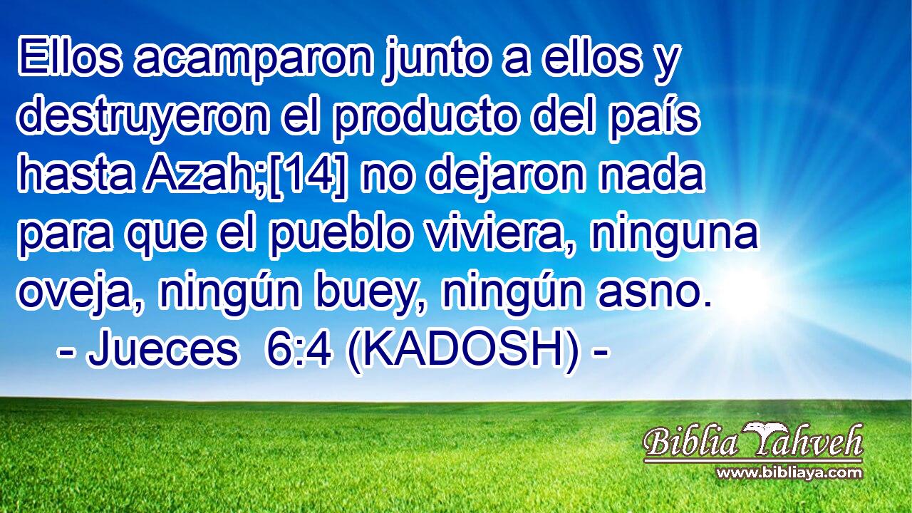  Ellos acamparon junto a ellos y destruyeron el producto del país hasta Azah;[14] no dejaron nada para que el pueblo viviera, ninguna oveja, ningún buey, ningún asno. 