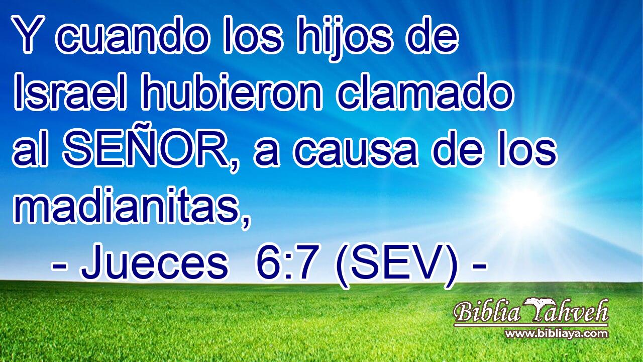 Y cuando los hijos de Israel hubieron clamado al SEÑOR, a causa de los madianitas,