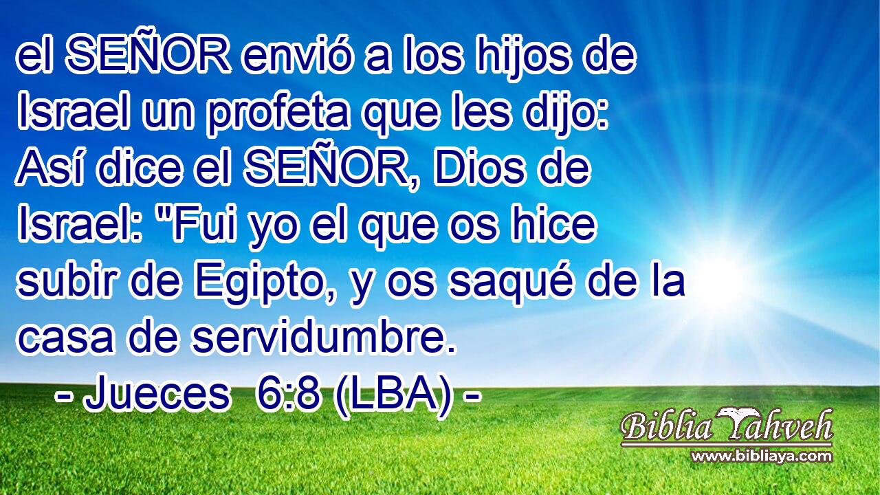 el SEÑOR envió a los hijos de Israel un profeta que les dijo: Así dice el SEÑOR, Dios de Israel: 