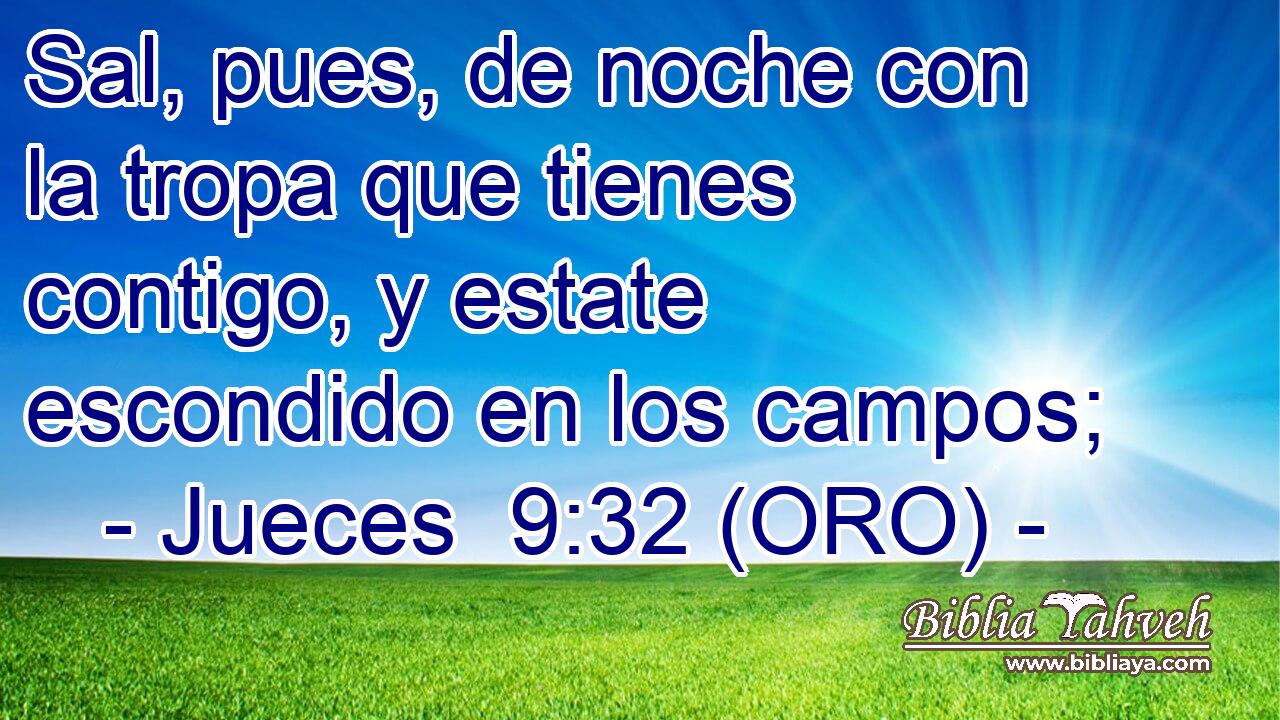 Sal, pues, de noche con la tropa que tienes contigo, y estate escondido en los campos; 