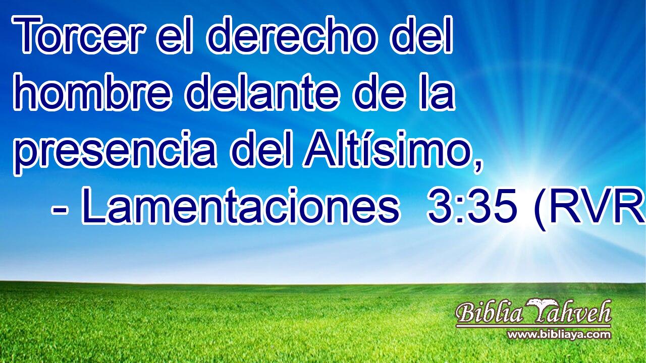 Torcer el derecho del hombre delante de la presencia del Altísimo,