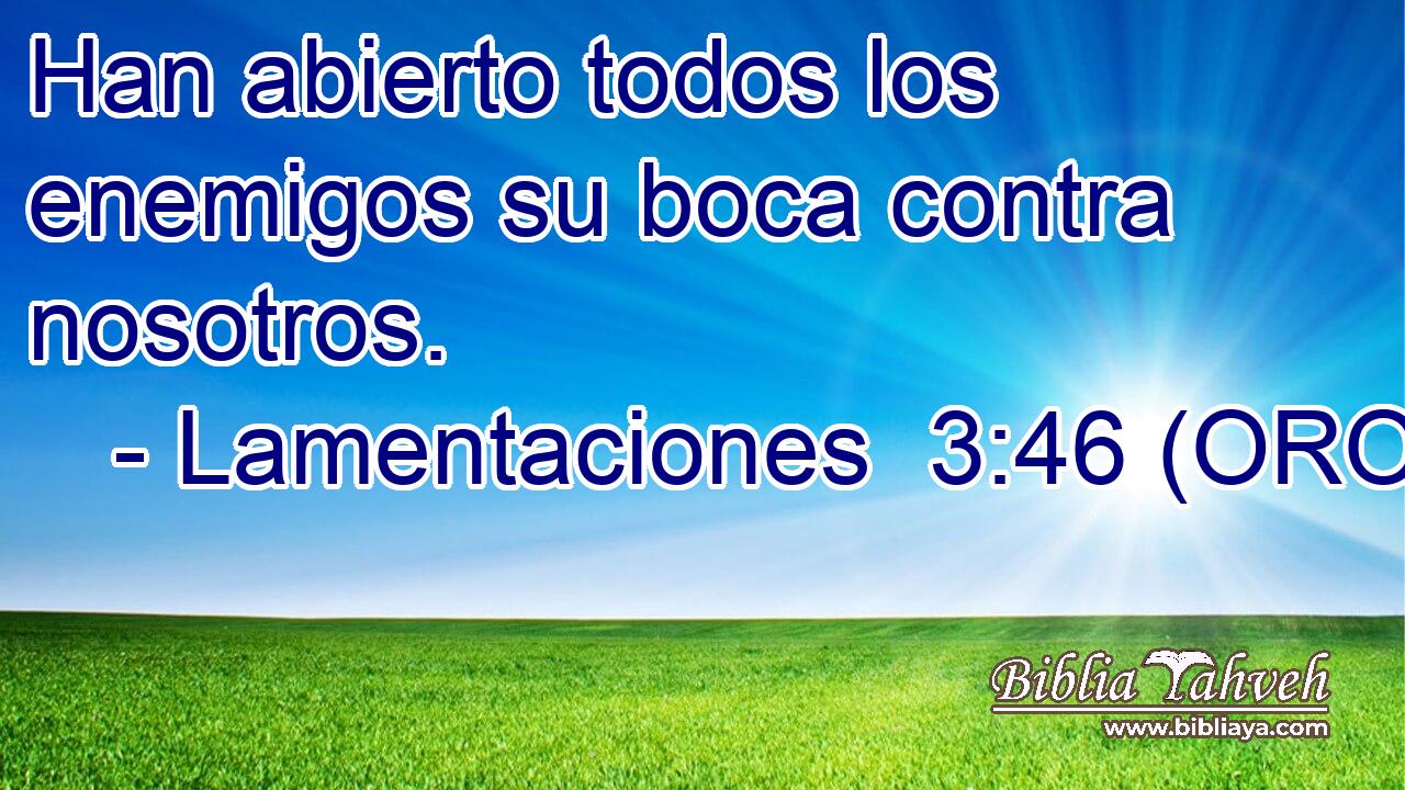  Han abierto todos los enemigos su boca contra nosotros. 