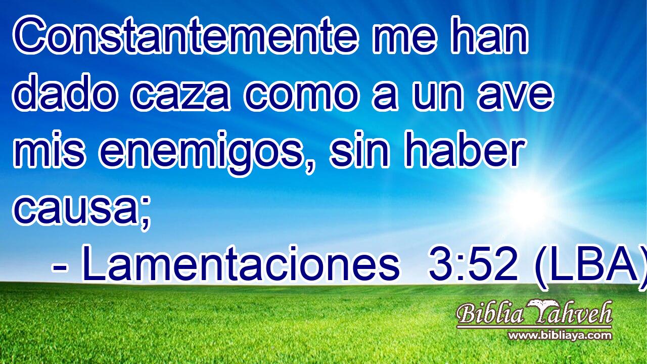 Constantemente me han dado caza como a un ave mis enemigos, sin haber causa;