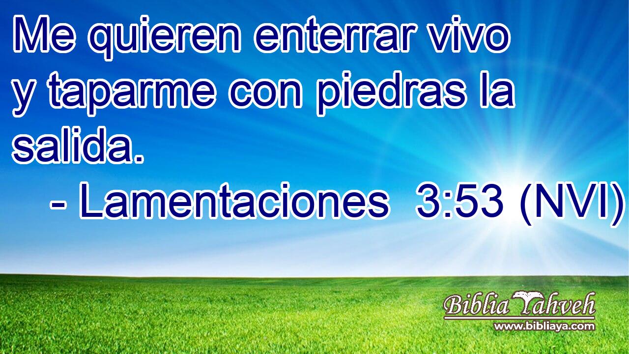  Me quieren enterrar vivo y taparme con piedras la salida. 