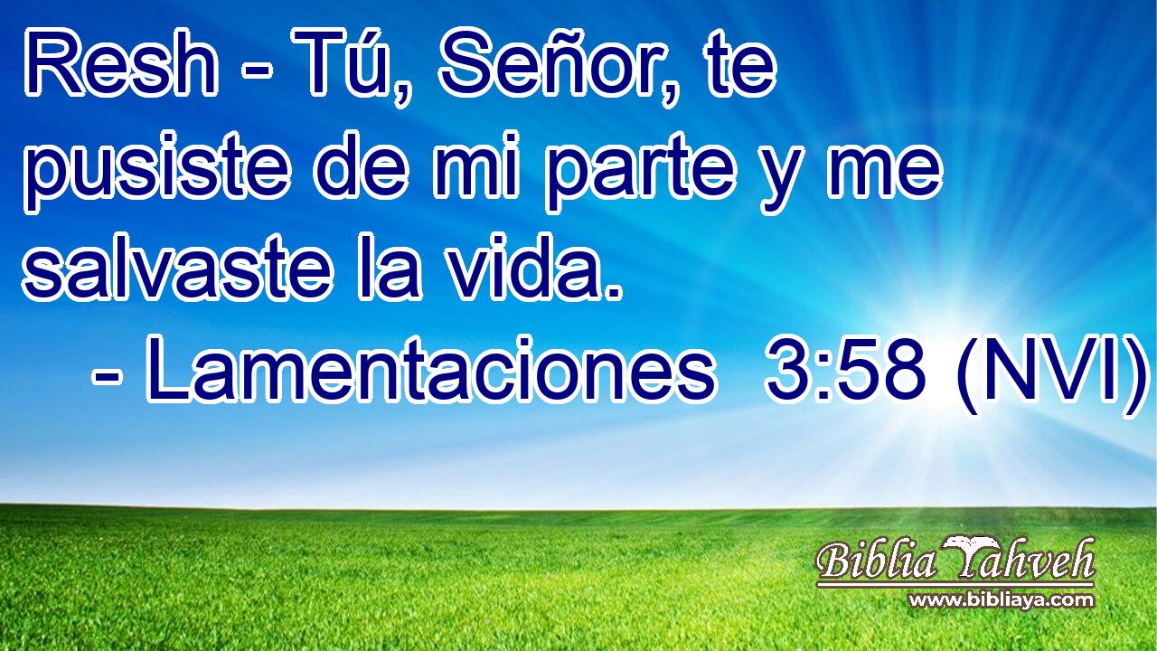  Resh - Tú, Señor, te pusiste de mi parte y me salvaste la vida. 