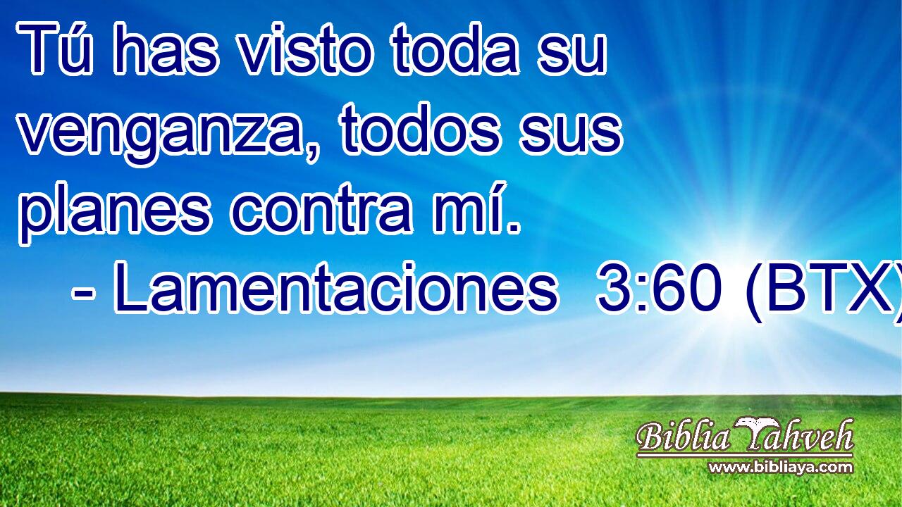 Tú has visto toda su venganza, todos sus planes contra mí.
