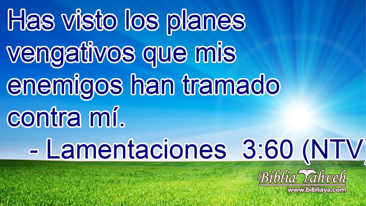 Has visto los planes vengativos que mis enemigos han tramado contra mí.