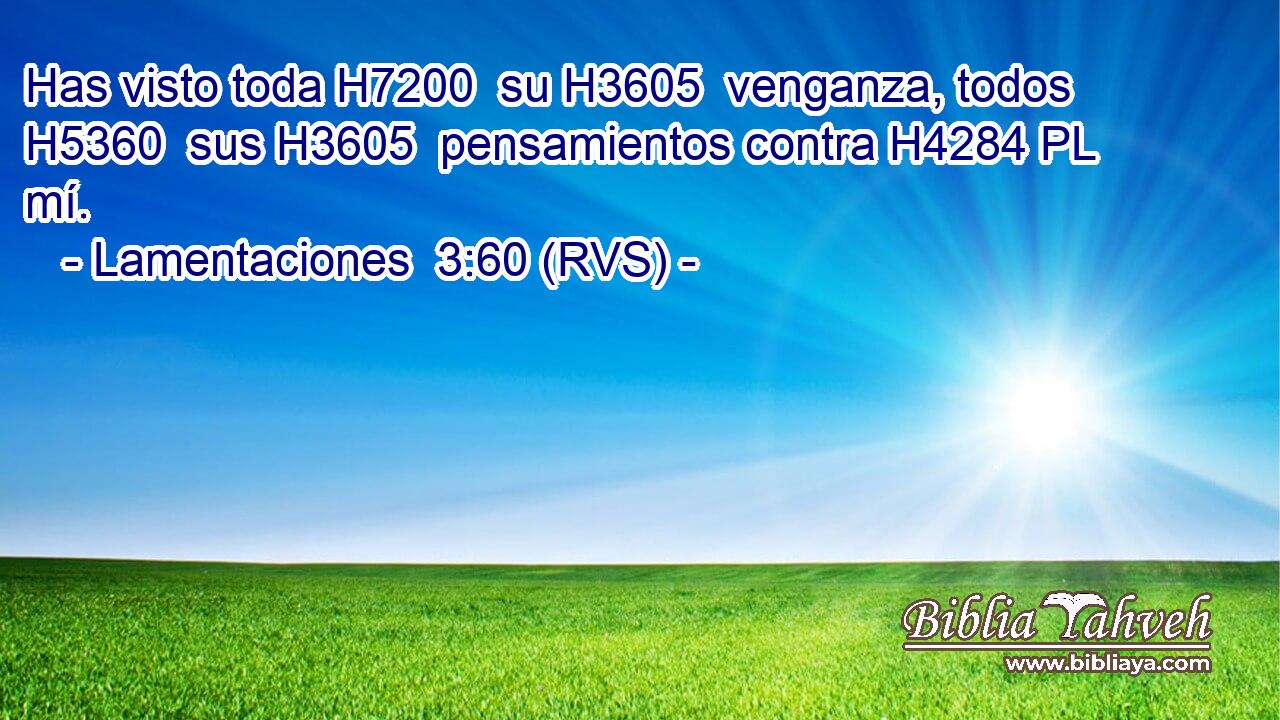 Has visto toda H7200  su H3605  venganza, todos H5360  sus H3605  pensamientos contra H4284 PL mí. 
