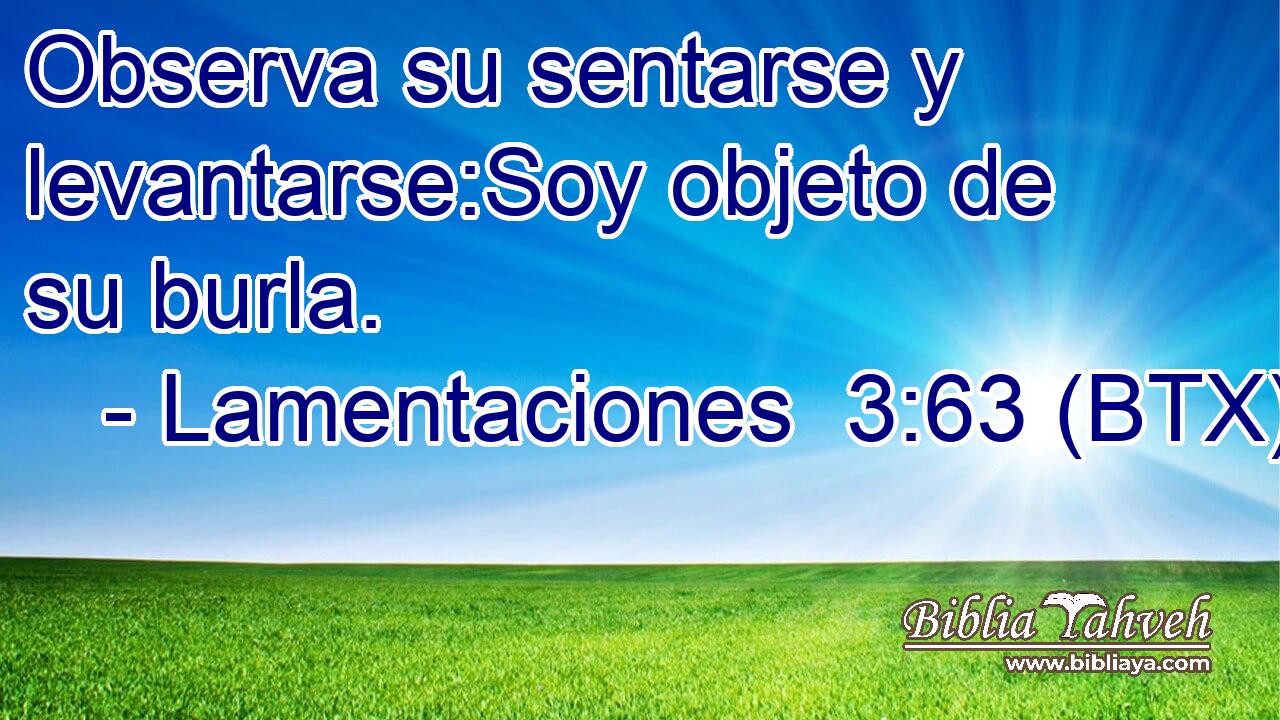 Observa su sentarse y levantarse:Soy objeto de su burla.