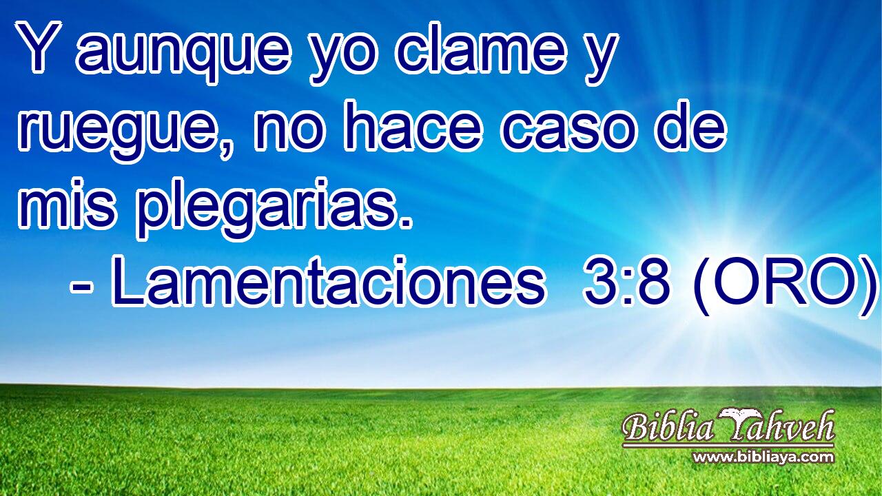  Y aunque yo clame y ruegue, no hace caso de mis plegarias. 