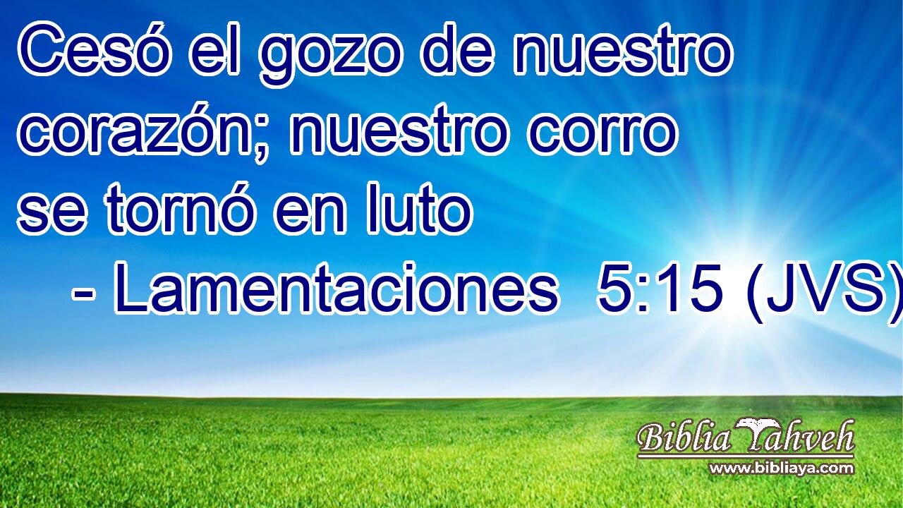 Cesó el gozo de nuestro corazón; nuestro corro se tornó en luto