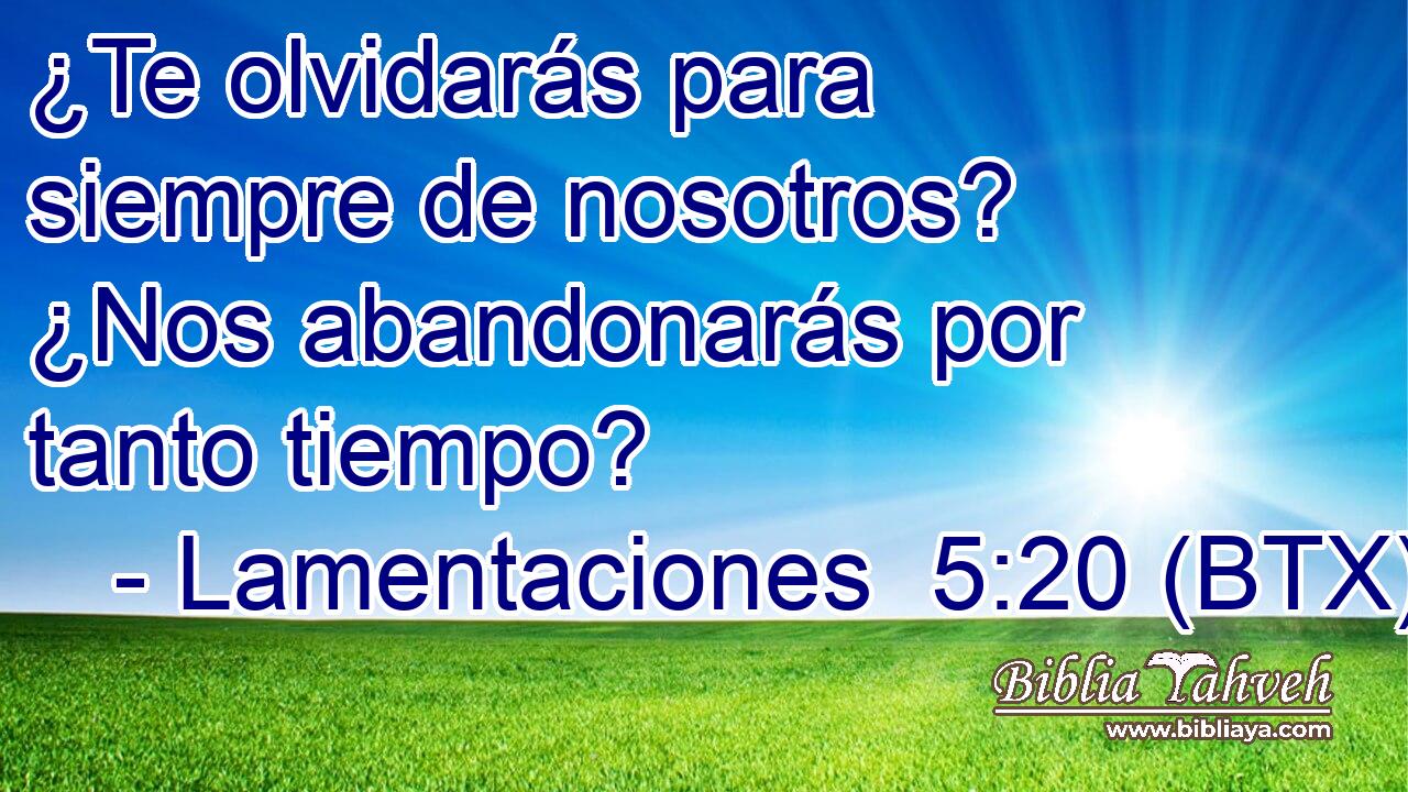 ¿Te olvidarás para siempre de nosotros? ¿Nos abandonarás por tanto tiempo?