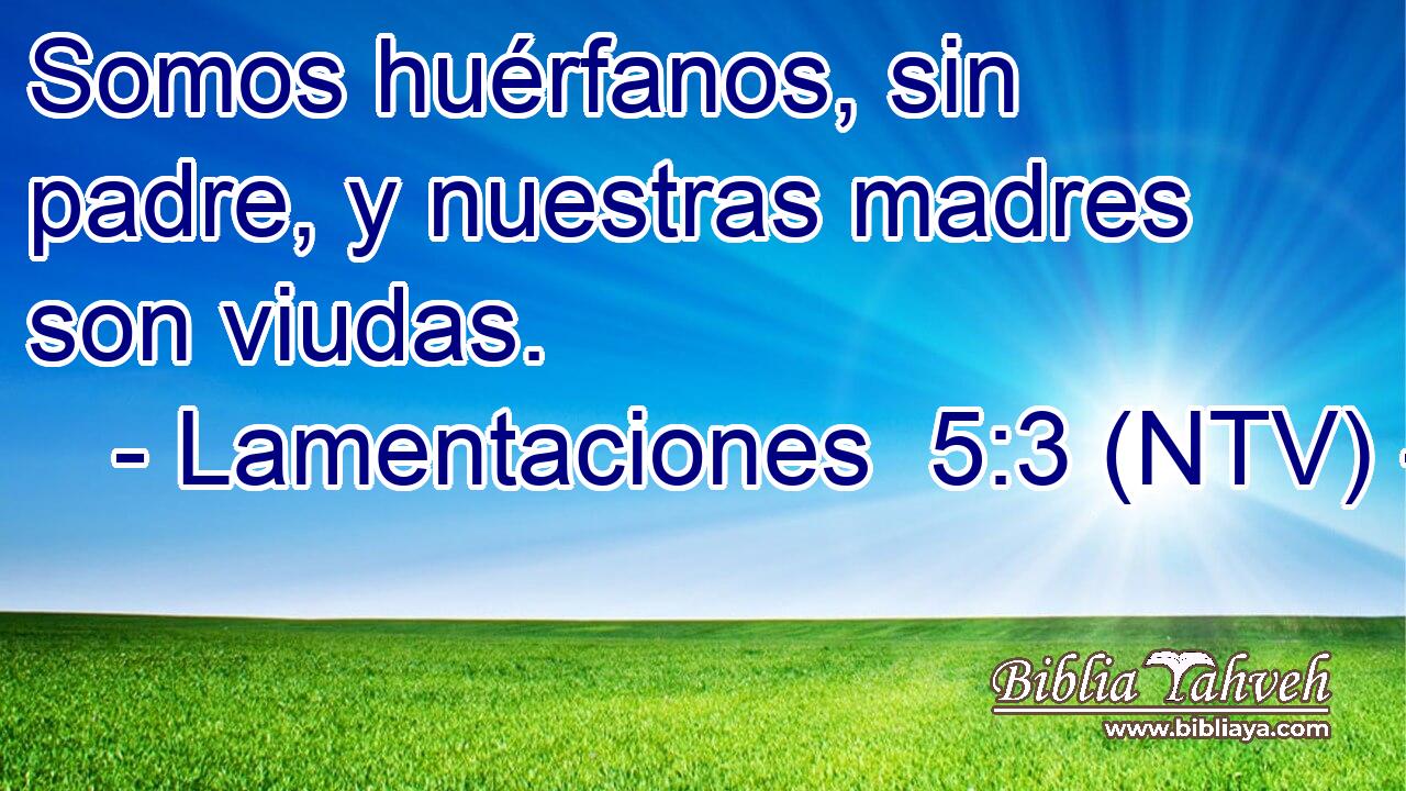 Somos huérfanos, sin padre, y nuestras madres son viudas.
