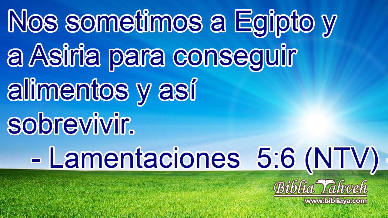 Nos sometimos a Egipto y a Asiria para conseguir alimentos y así sobrevivir.