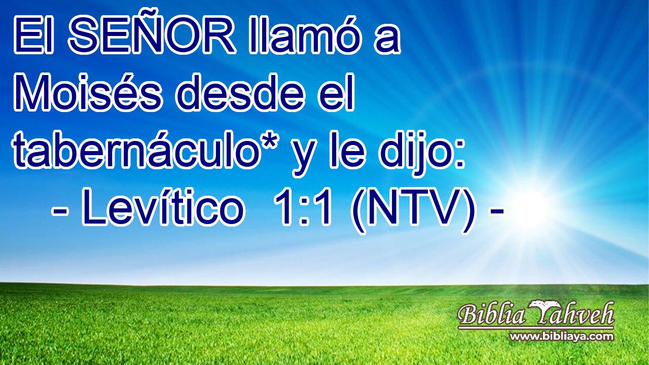 El SEÑOR llamó a Moisés desde el tabernáculo* y le dijo: