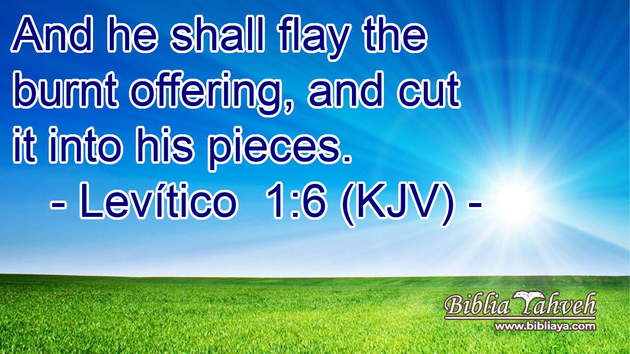 And he shall flay the burnt offering, and cut it into his pieces.