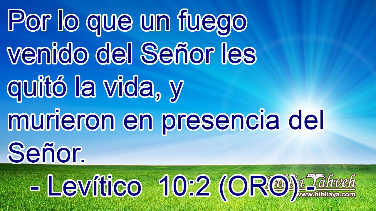  Por lo que un fuego venido del Señor les quitó la vida, y murieron en presencia del Señor. 