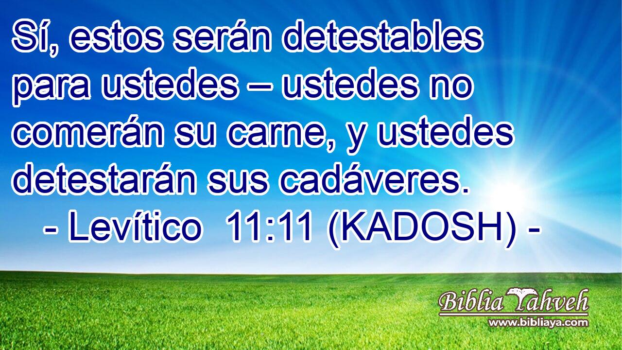  Sí, estos serán detestables para ustedes – ustedes no comerán su carne, y ustedes detestarán sus cadáveres. 