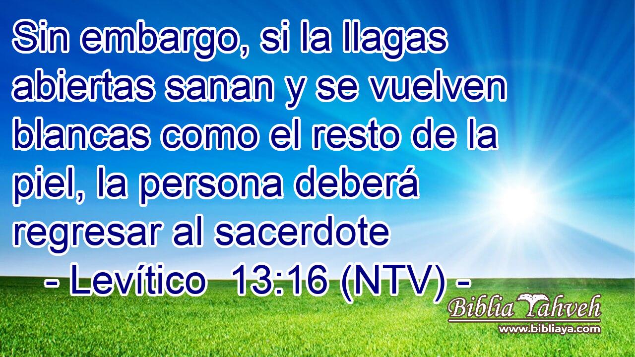 Sin embargo, si la llagas abiertas sanan y se vuelven blancas como el resto de la piel, la persona deberá regresar al sacerdote