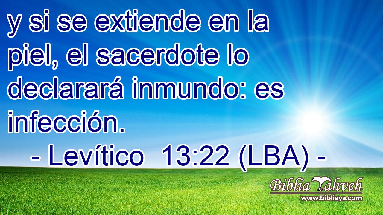 y si se extiende en la piel, el sacerdote lo declarará inmundo: es infección.