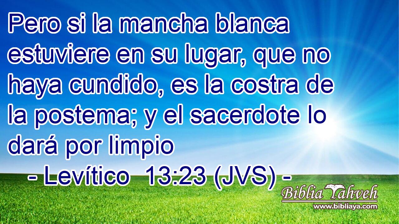 Pero si la mancha blanca estuviere en su lugar, que no haya cundido, es la costra de la postema; y el sacerdote lo dará por limpio