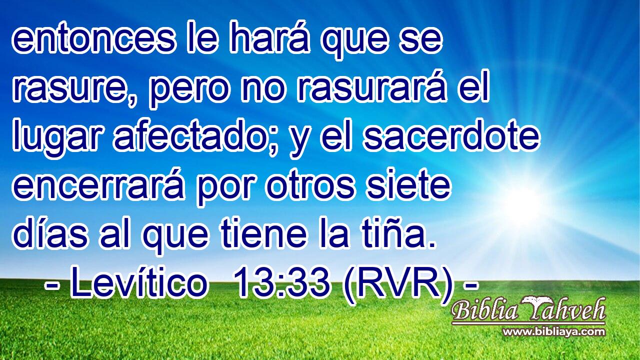 entonces le hará que se rasure, pero no rasurará el lugar afectado; y el sacerdote encerrará por otros siete días al que tiene la tiña.