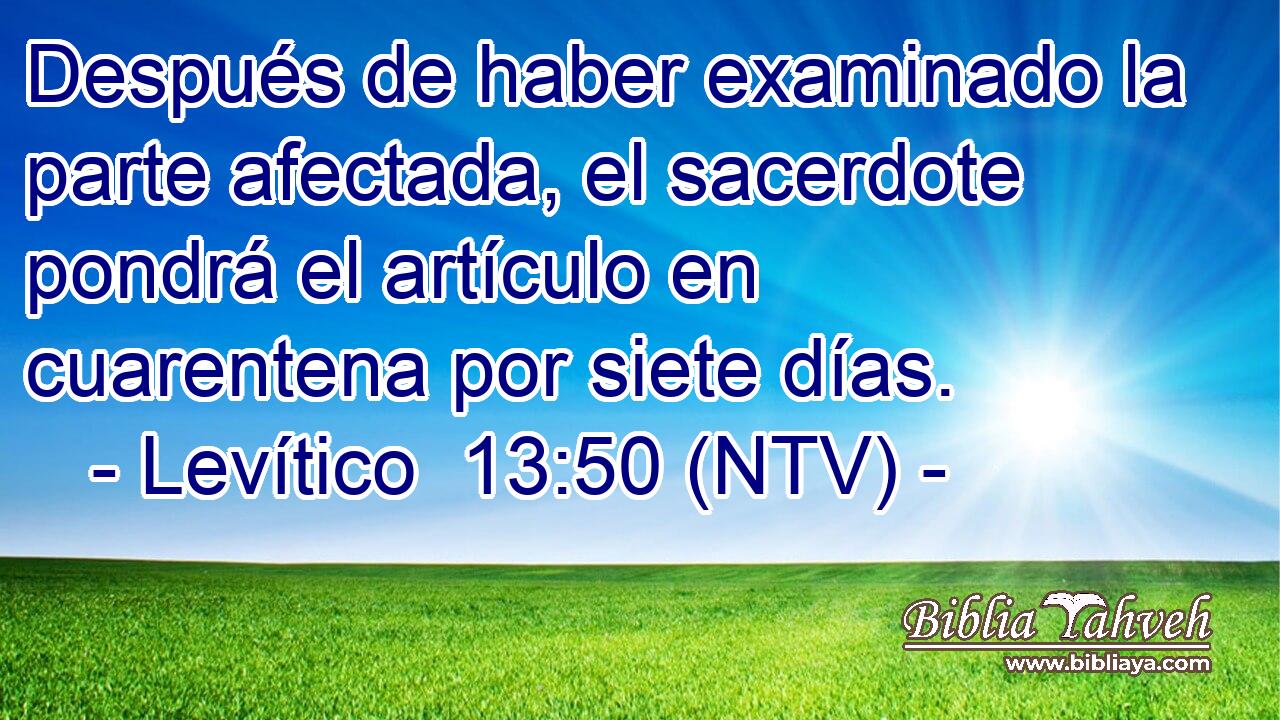 Después de haber examinado la parte afectada, el sacerdote pondrá el artículo en cuarentena por siete días.