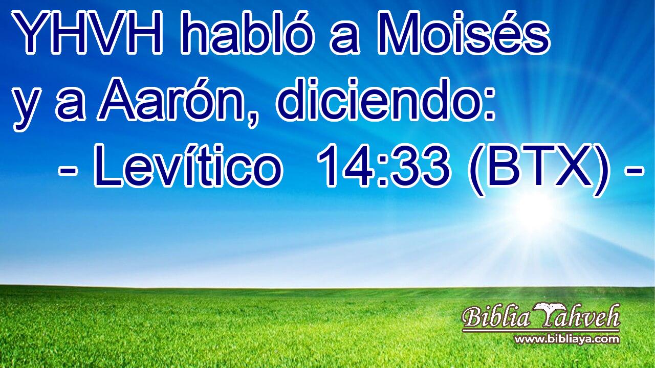 YHVH habló a Moisés y a Aarón, diciendo: