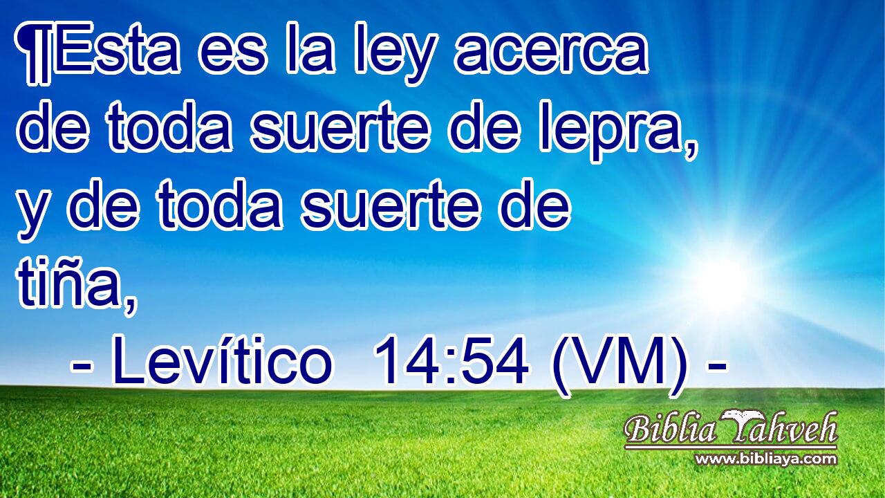  ¶Esta es la ley acerca de toda suerte de lepra, y de toda suerte de tiña, 