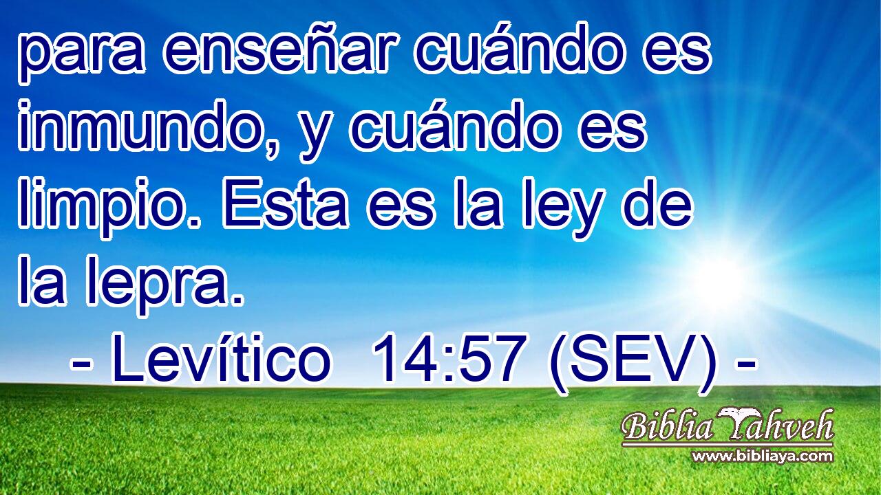 para enseñar cuándo es inmundo, y cuándo es limpio. Esta es la ley de la lepra.