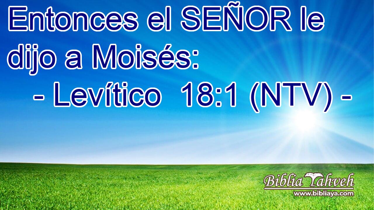 Entonces el SEÑOR le dijo a Moisés: