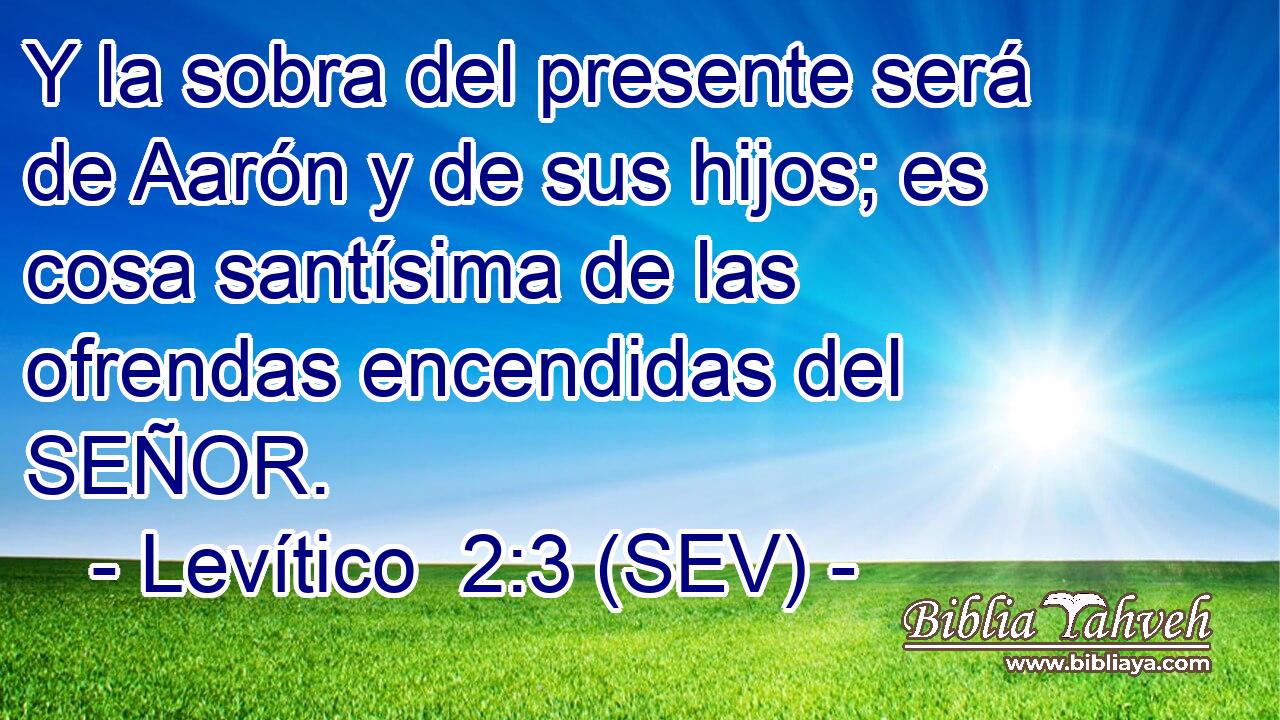 Y la sobra del presente será de Aarón y de sus hijos; es cosa santísima de las ofrendas encendidas del SEÑOR.