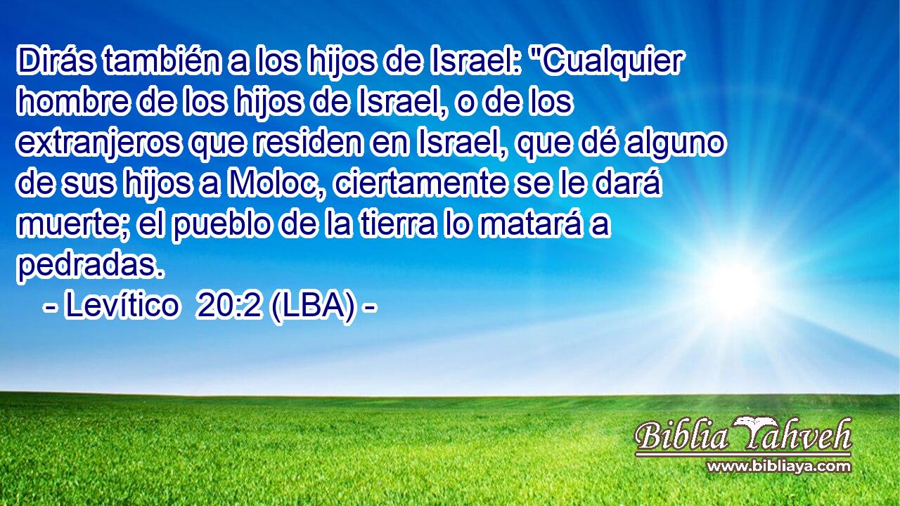 Dirás también a los hijos de Israel: 