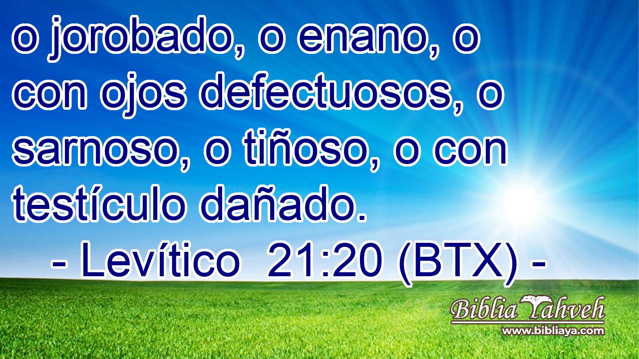 o jorobado, o enano, o con ojos defectuosos, o sarnoso, o tiñoso, o con testículo dañado.