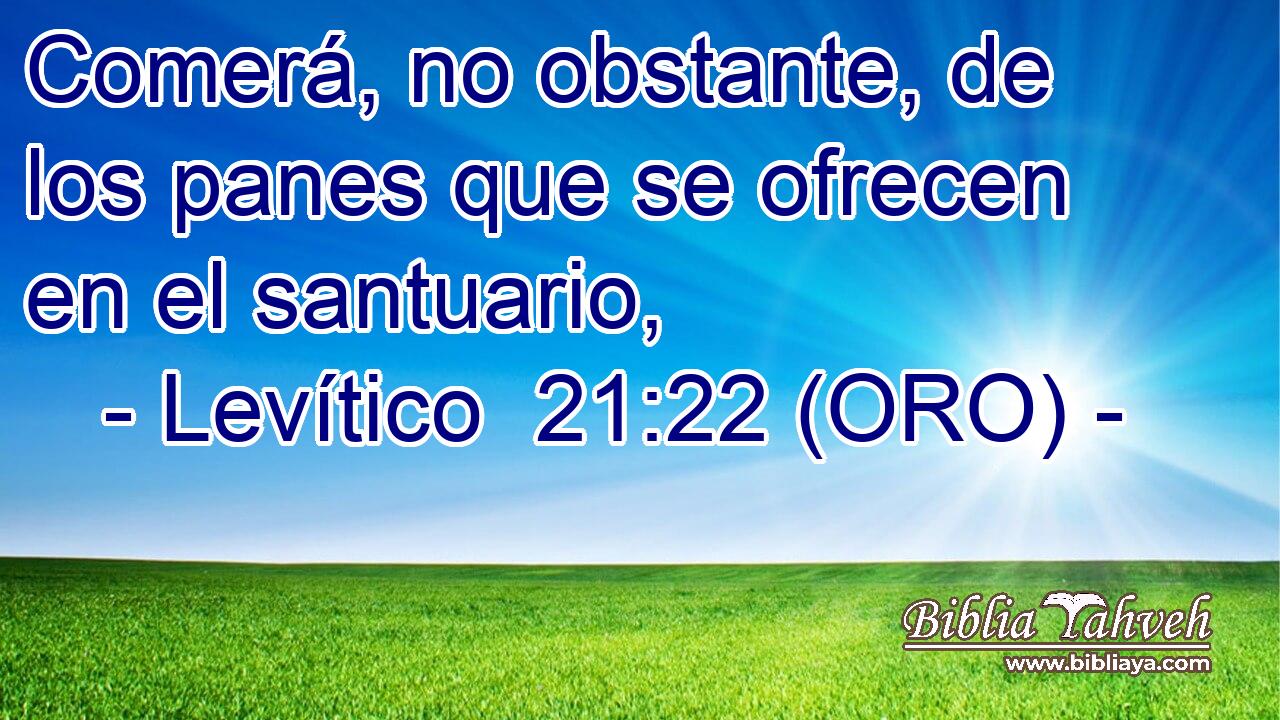  Comerá, no obstante, de los panes que se ofrecen en el santuario, 