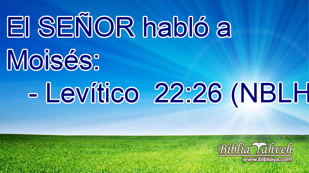  El SEÑOR habló a Moisés: 