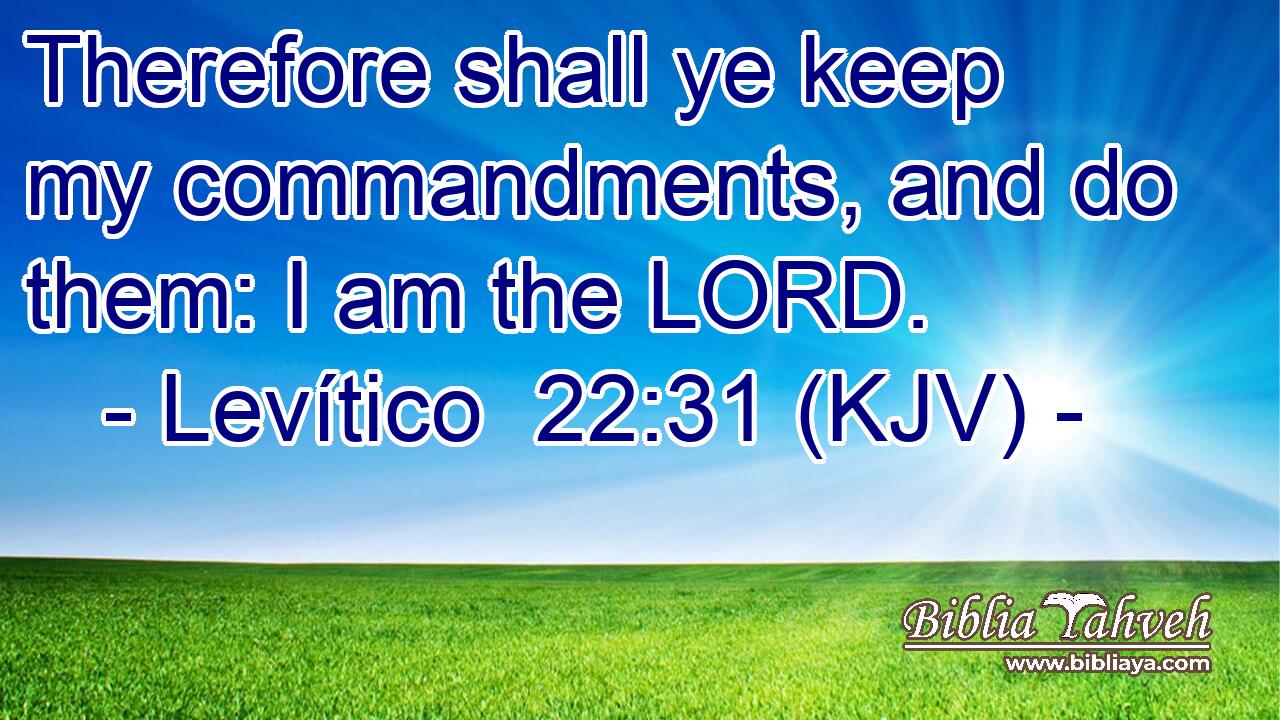 Therefore shall ye keep my commandments, and do them: I am the LORD.