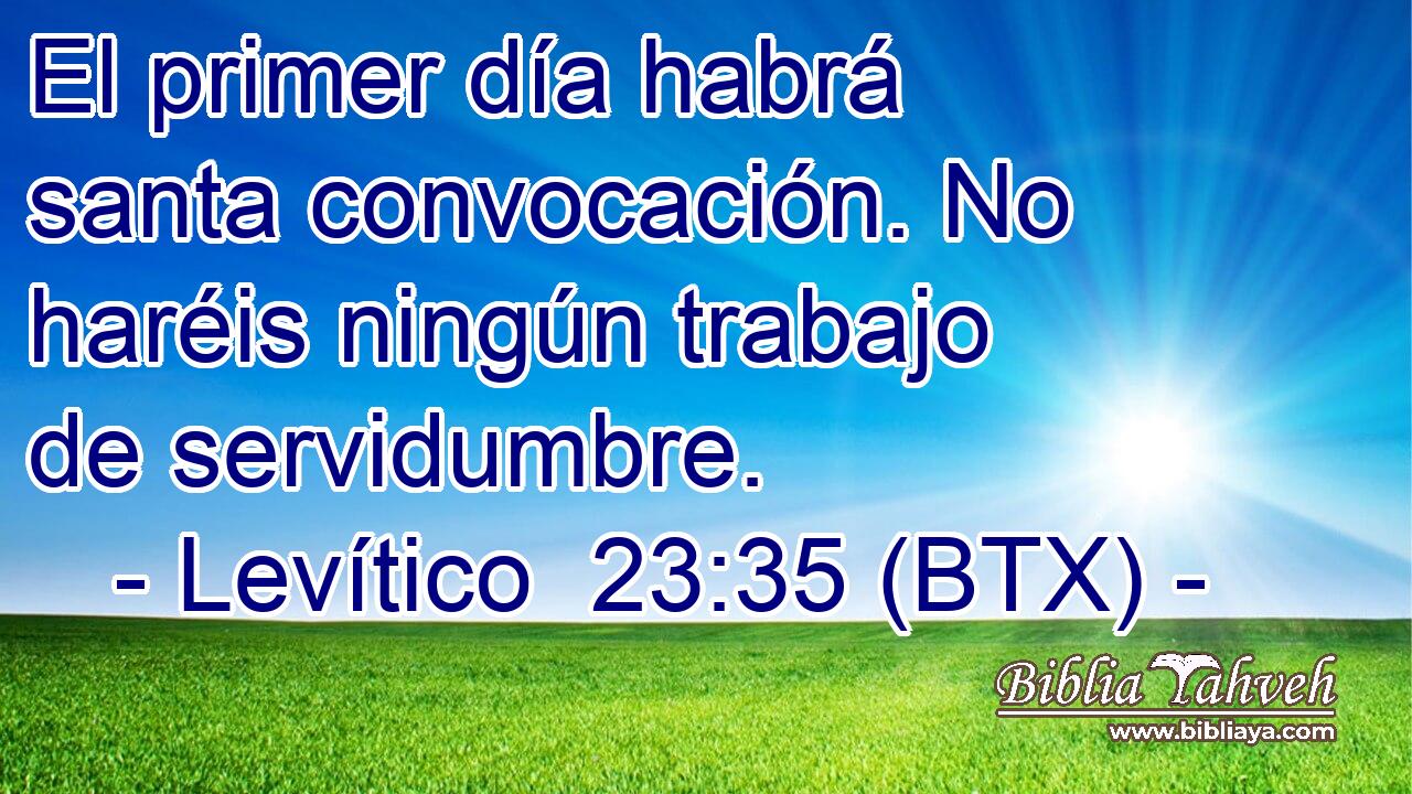 El primer día habrá santa convocación. No haréis ningún trabajo de servidumbre.