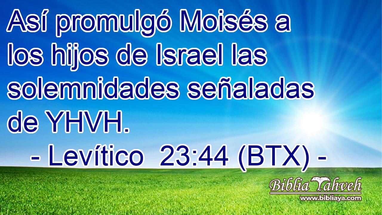 Así promulgó Moisés a los hijos de Israel las solemnidades señaladas de YHVH.