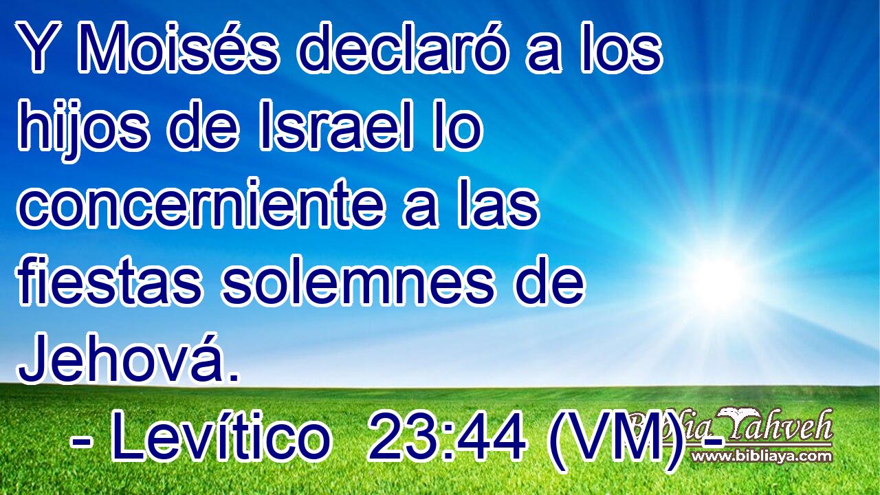  Y Moisés declaró a los hijos de Israel lo concerniente a las fiestas solemnes de Jehová. 