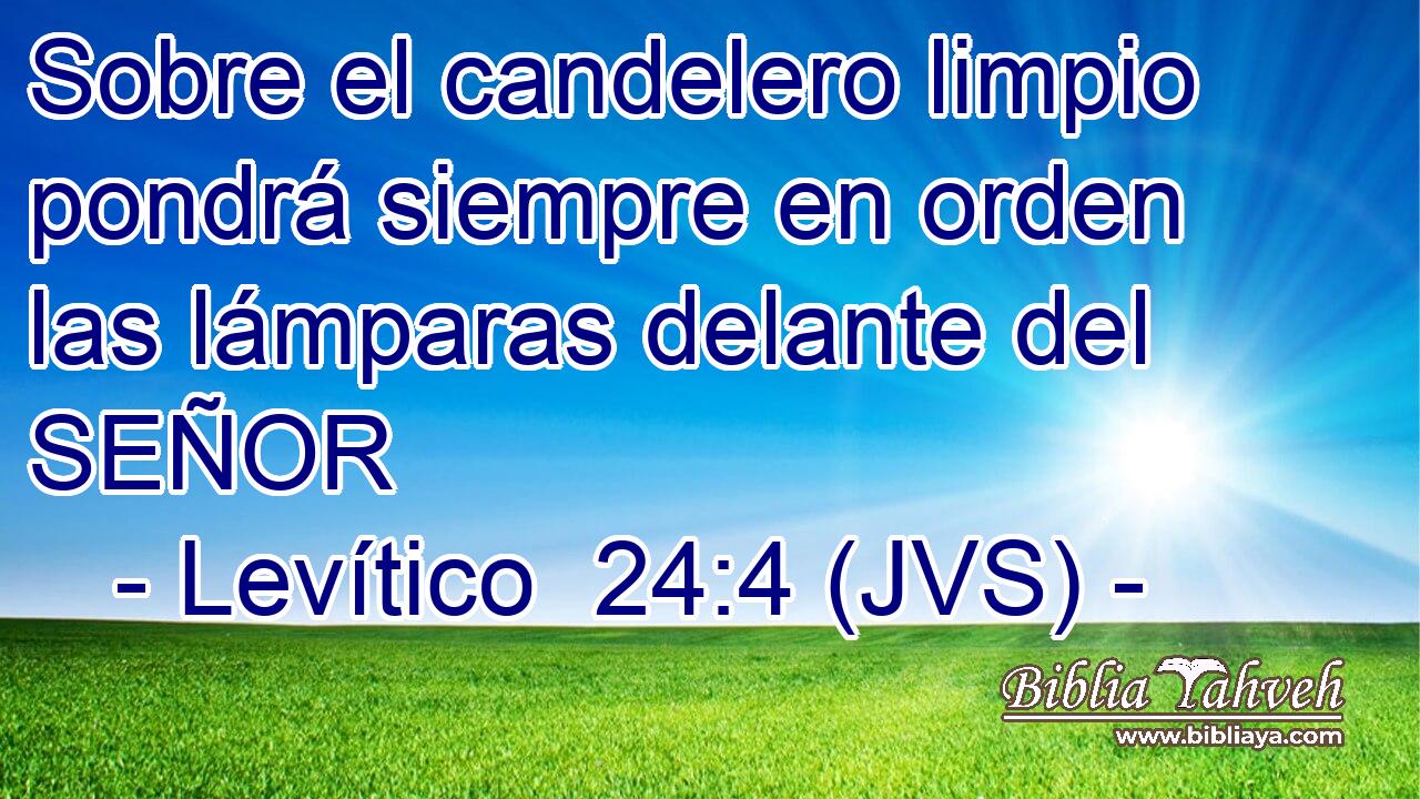 Sobre el candelero limpio pondrá siempre en orden las lámparas delante del SEÑOR