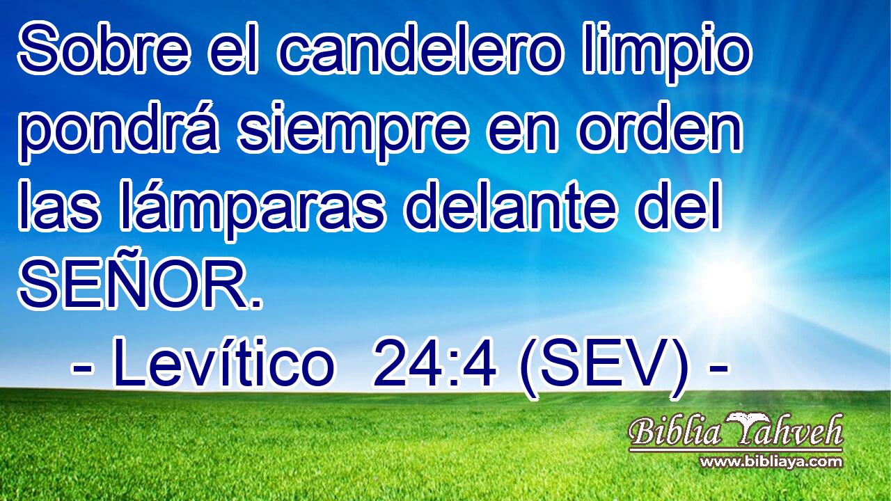 Sobre el candelero limpio pondrá siempre en orden las lámparas delante del SEÑOR.