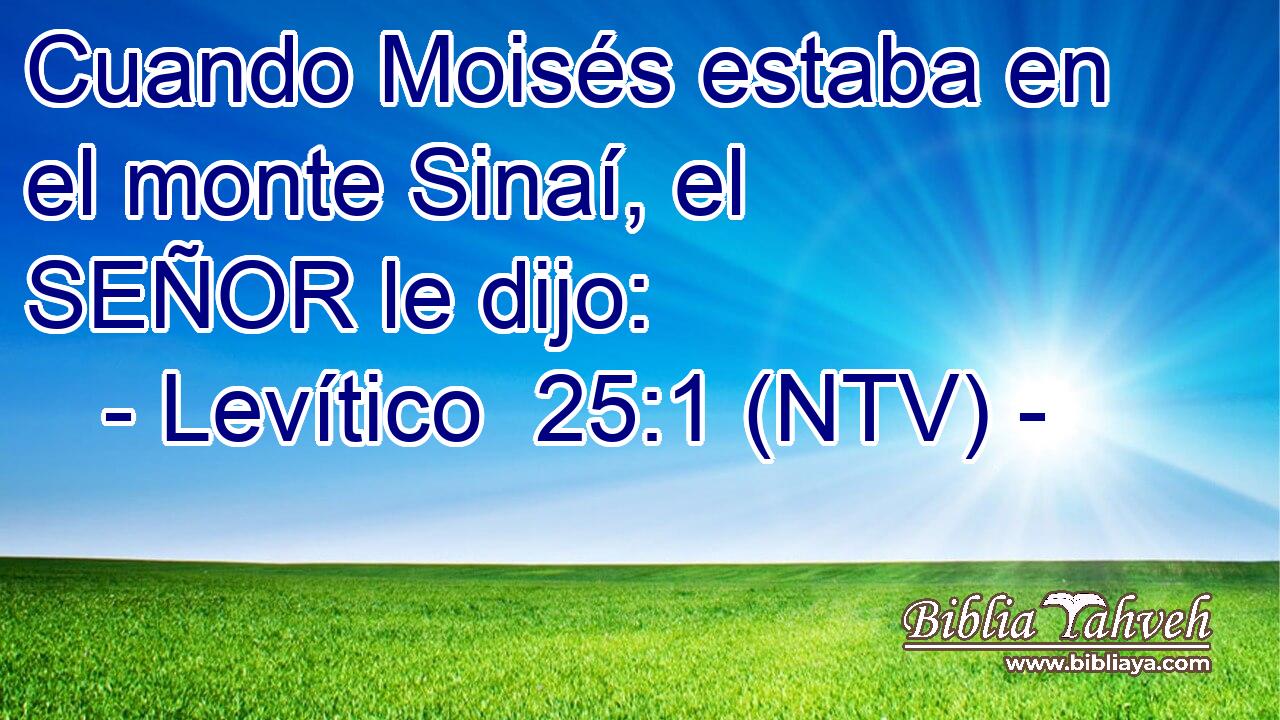 Cuando Moisés estaba en el monte Sinaí, el SEÑOR le dijo: