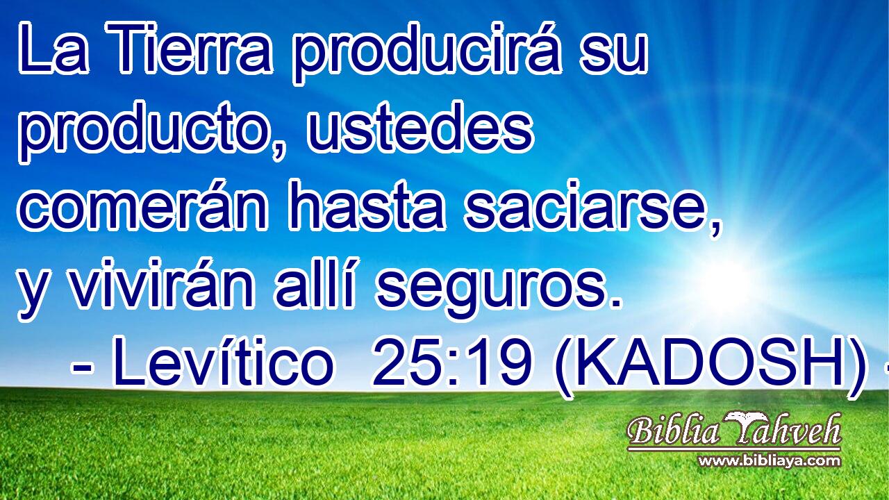  La Tierra producirá su producto, ustedes comerán hasta saciarse, y vivirán allí seguros. 